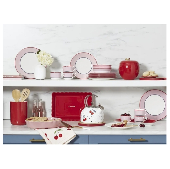 KATE SPADE New York Vintage Cherry Dot Tea Kettle, 3.70 LB NWT - Picture 8 of 8